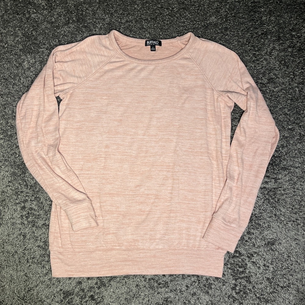 Buffalo By David Bitton Dusty Rose Heathered Long Sleeve Crewneck Size Small‎